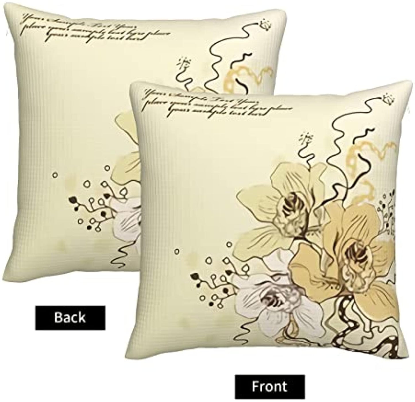 Blooming Orchids Floral Pillow Covers Beautiful Bouquet Flower Throw Pillow Covers Decorative Pillow Cases for Couch Sofa Bedroom Chair Car
